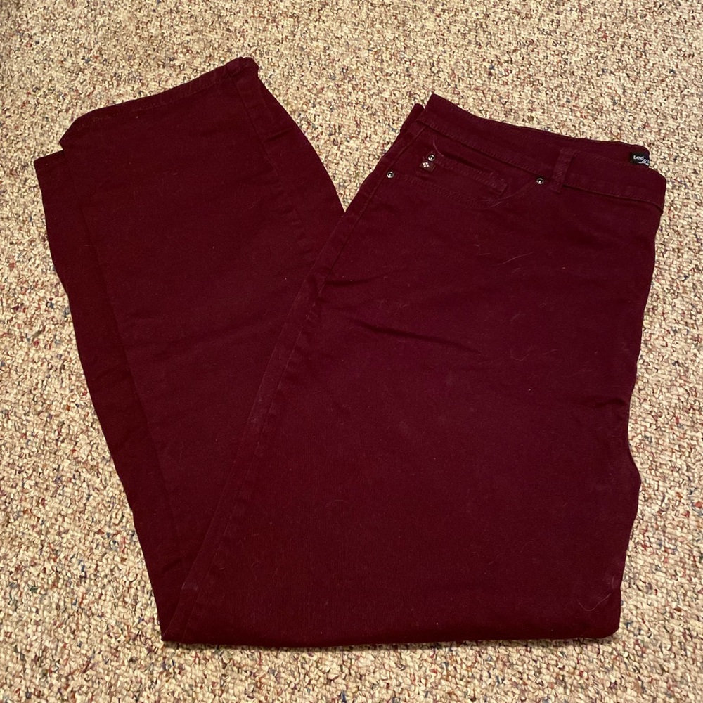 Lee Platinum Label Maroon Straight Leg Denim